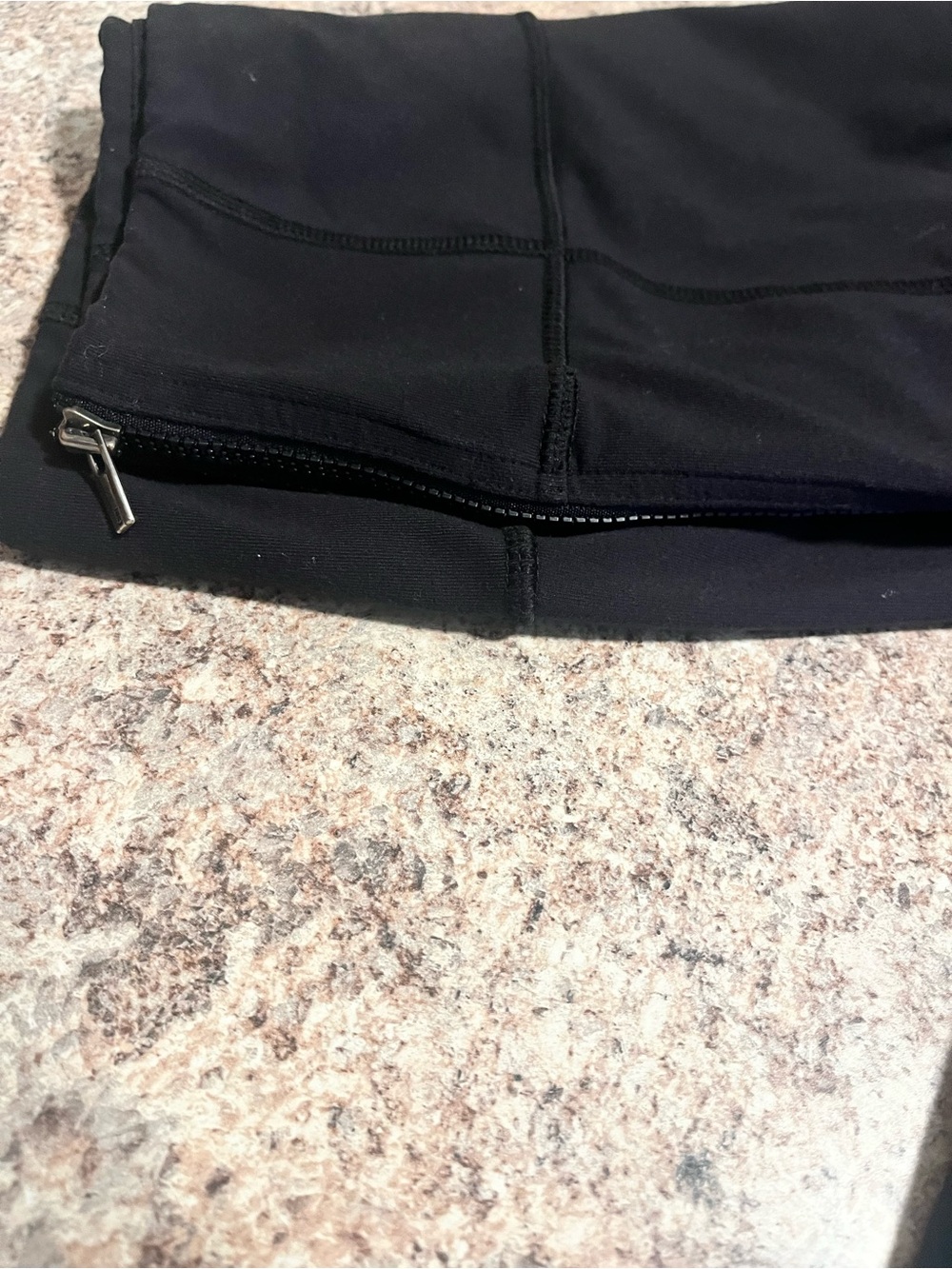 Lucy Black Women’s Active Stretch Pants with cuffed bottom and zipper pocket. - Picture 3 of 5